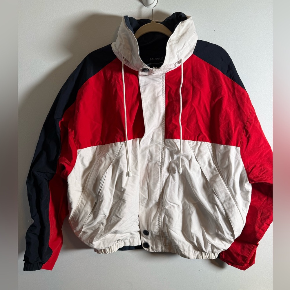 Marinaio Colorblock‎ Cropped Windbreaker Jacket Retro Sporty 90s Blokecore